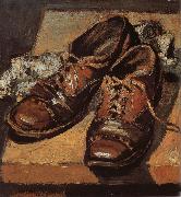 Grant Wood Old shoes France oil painting artist